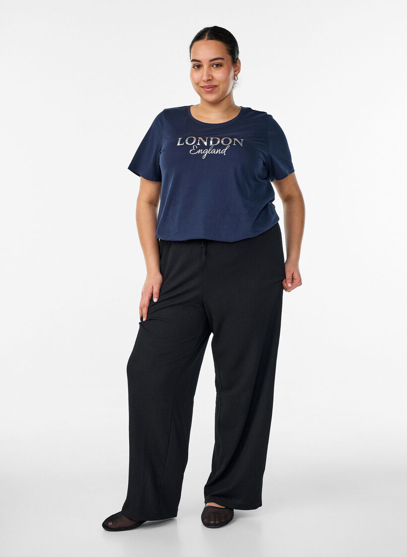 T-Shirt mit Print, Blau, Model image number 1