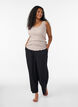 Geripptes Top mit Spitzen, Beige, Model image number 1