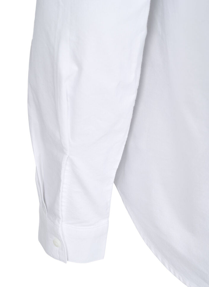 Chemise &agrave; manches longues en coton, Blanc, Packshot image number 4