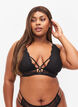 Soutien-gorge en dentelle, Black, Model image number 0