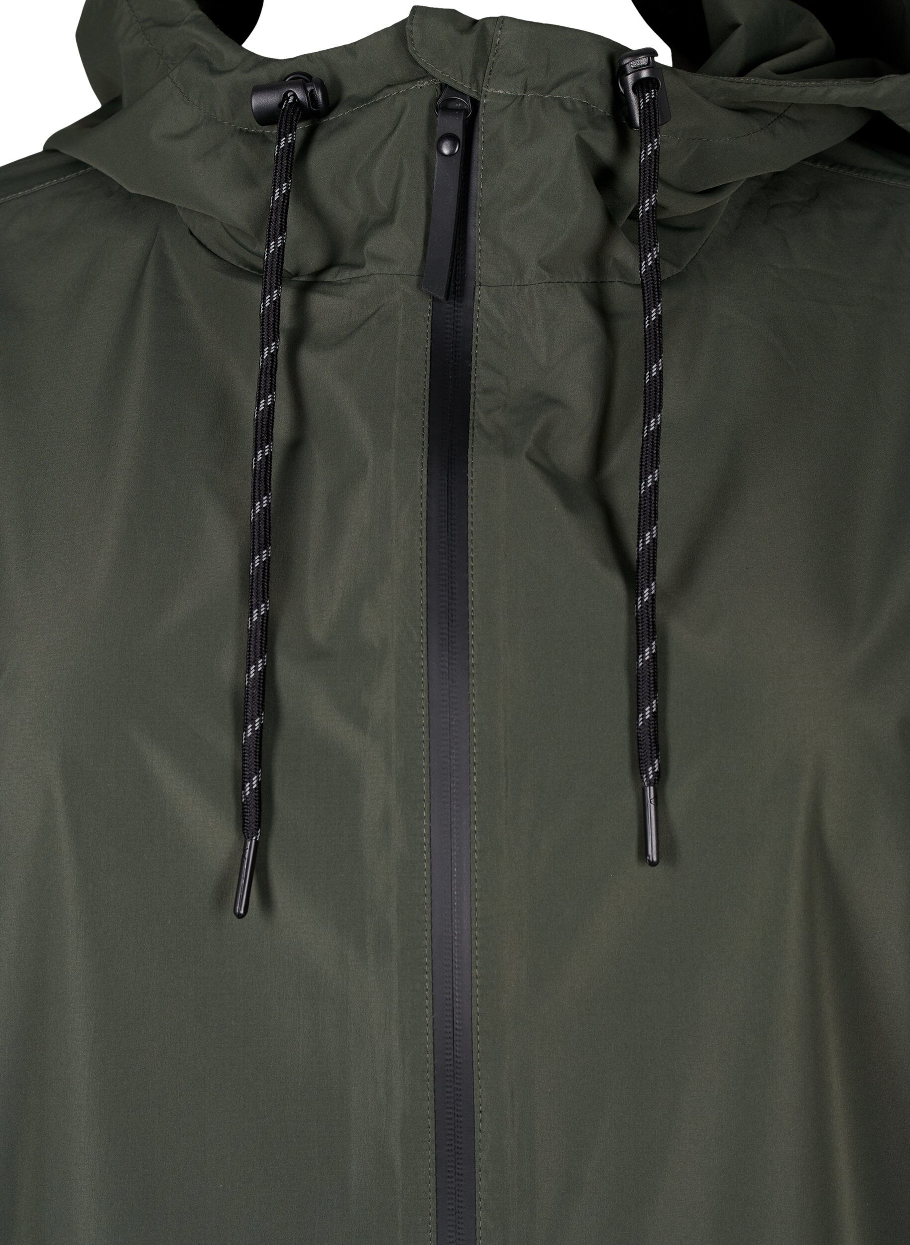 ZizziRegenmantel mit Taschen und Kapuze, Gr&uuml;n, Packshot image number 2
