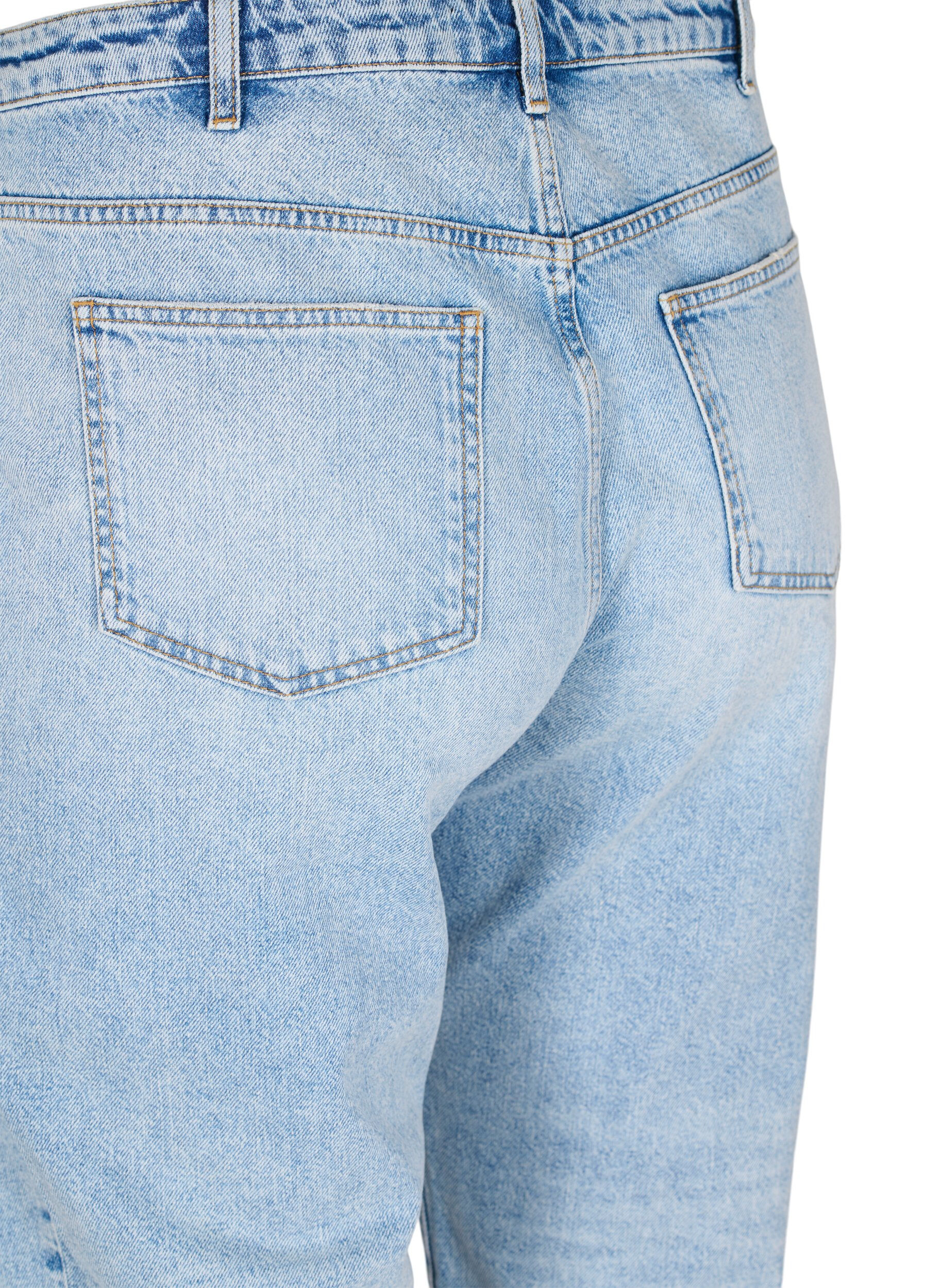 Zizzi Jean Vera court et clout&eacute;, Light blue denim, Packshot image number 3