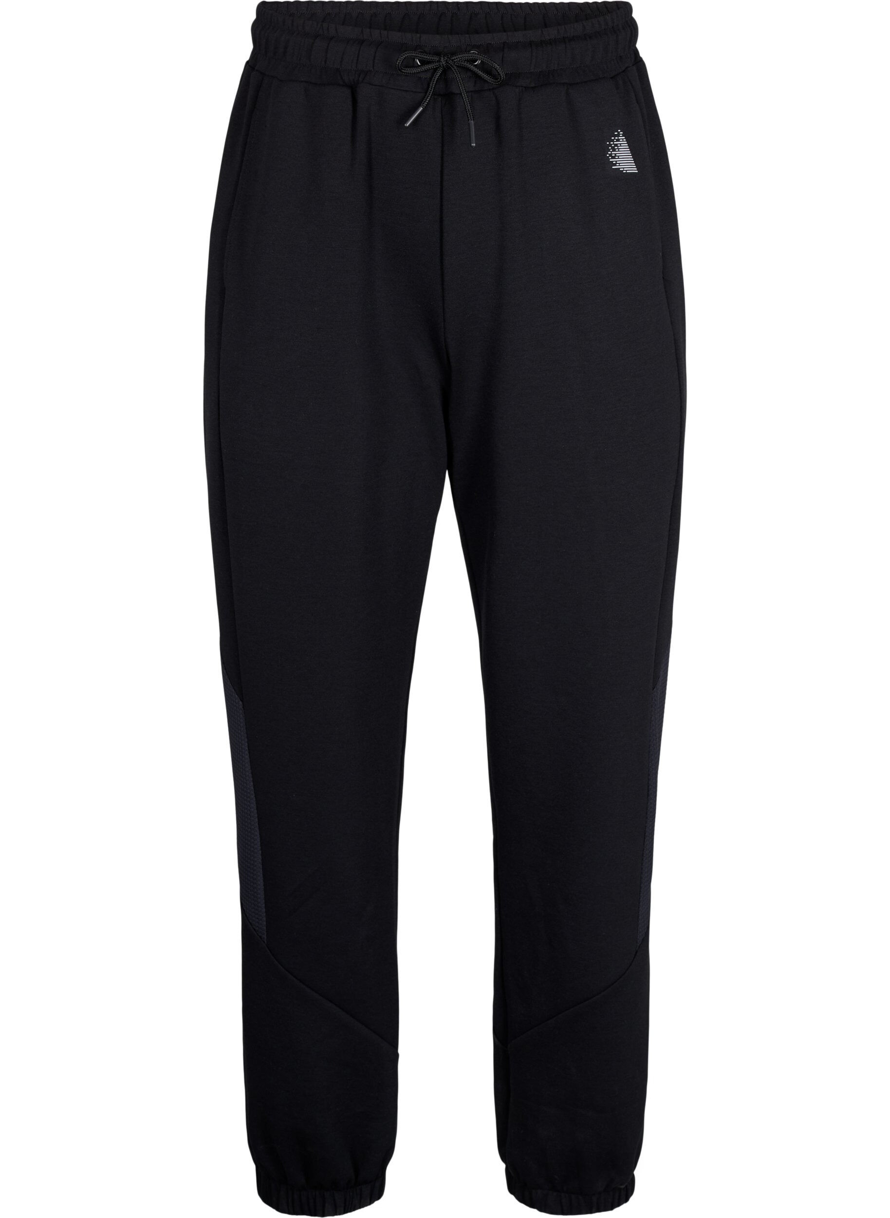 Zizzi Sweatpants mit Strukturdetails, Black, Packshot image number 0