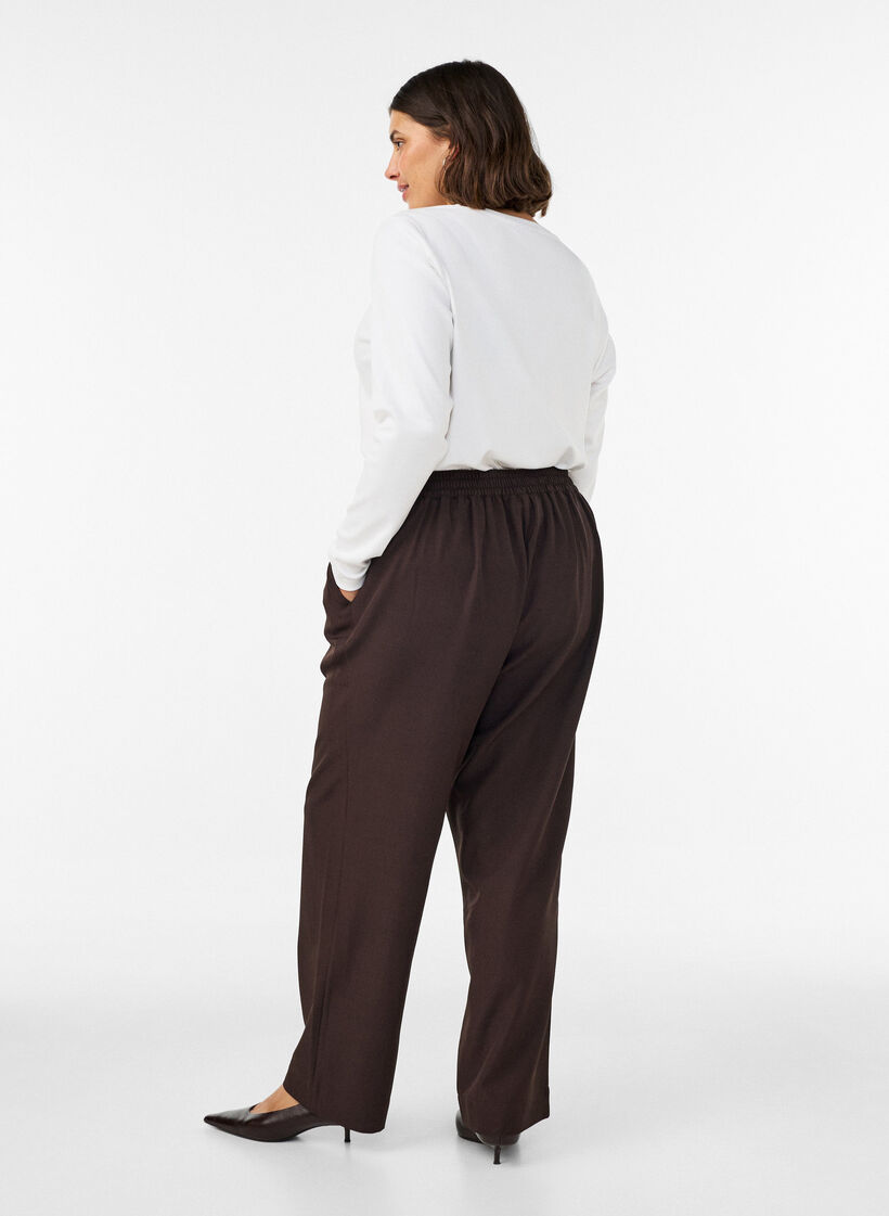 Pantalon ample avec poches, Marron, Model image number 1