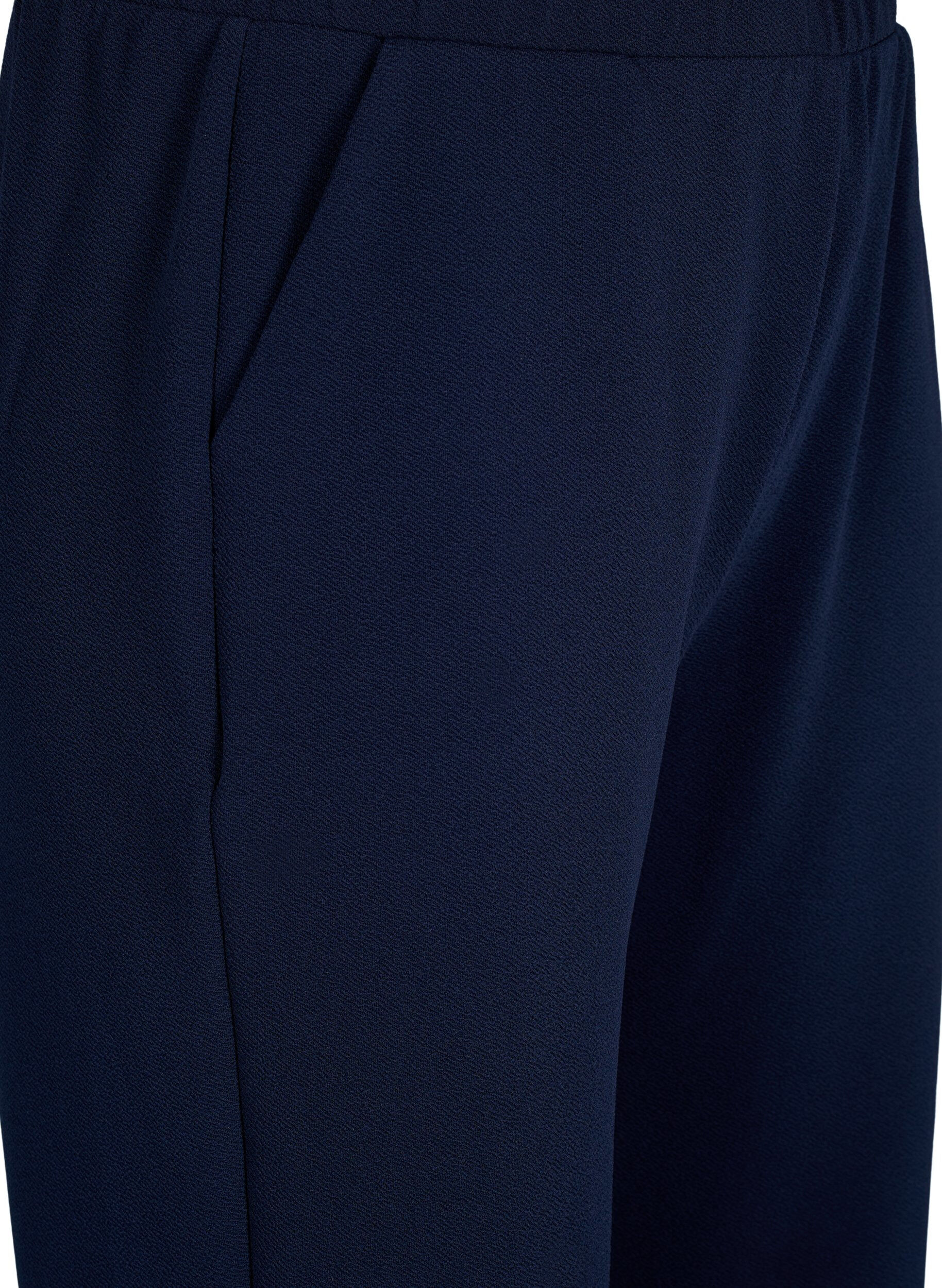 Zizzi Pantalon ample avec longueur 7/8, Bleu, Packshot image number 2