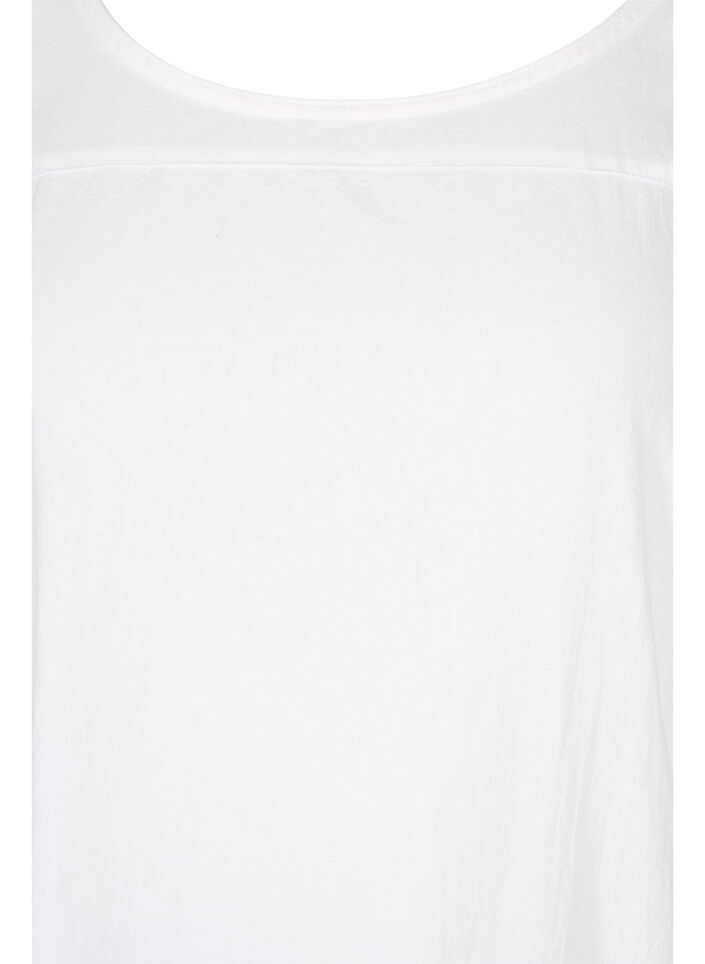 Kurzarm Kleid aus Baumwolle, Wei&szlig;, Packshot image number 2