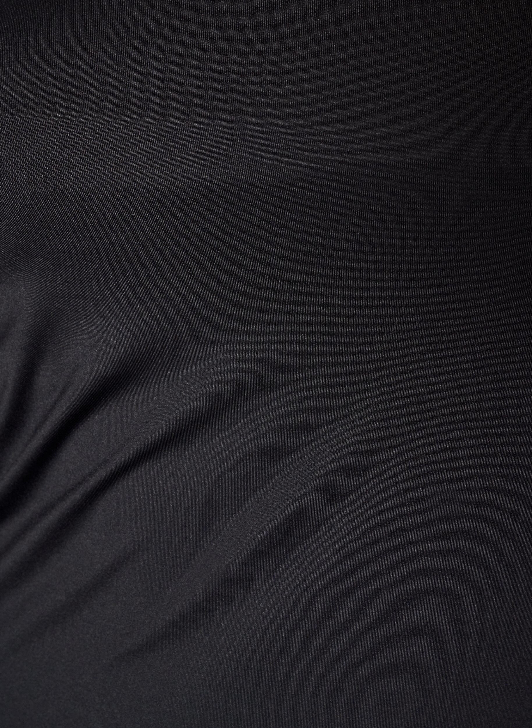 ZizziTop Basic ajust&eacute; en tissu lisse, Noir, Packshot image number 2