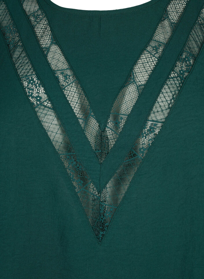 Blouse à manches longues avec de la dentelle, Scarab, Packshot image number 2
