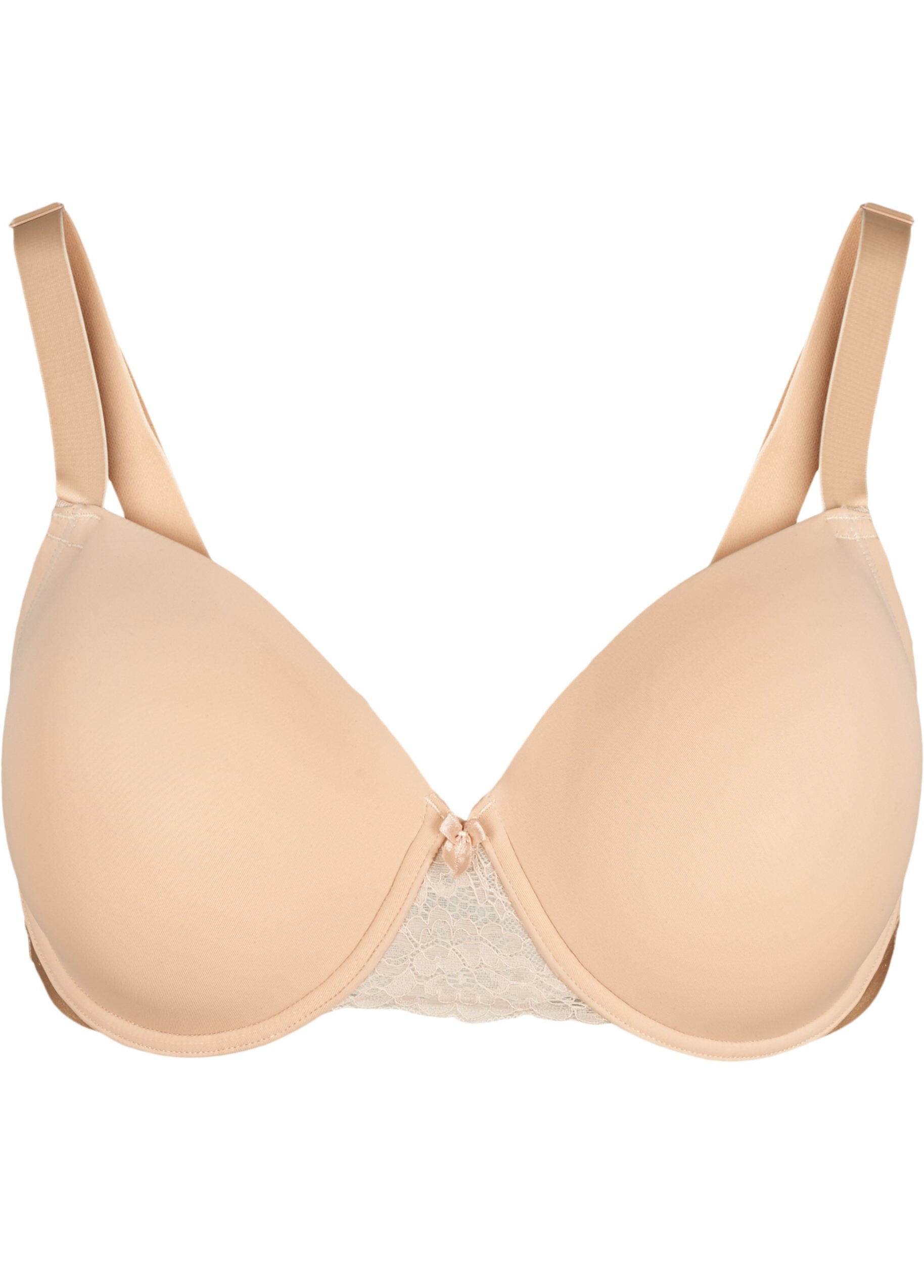 Zizzi Geformter BH mit Mesh, Beige, Packshot image number 0
