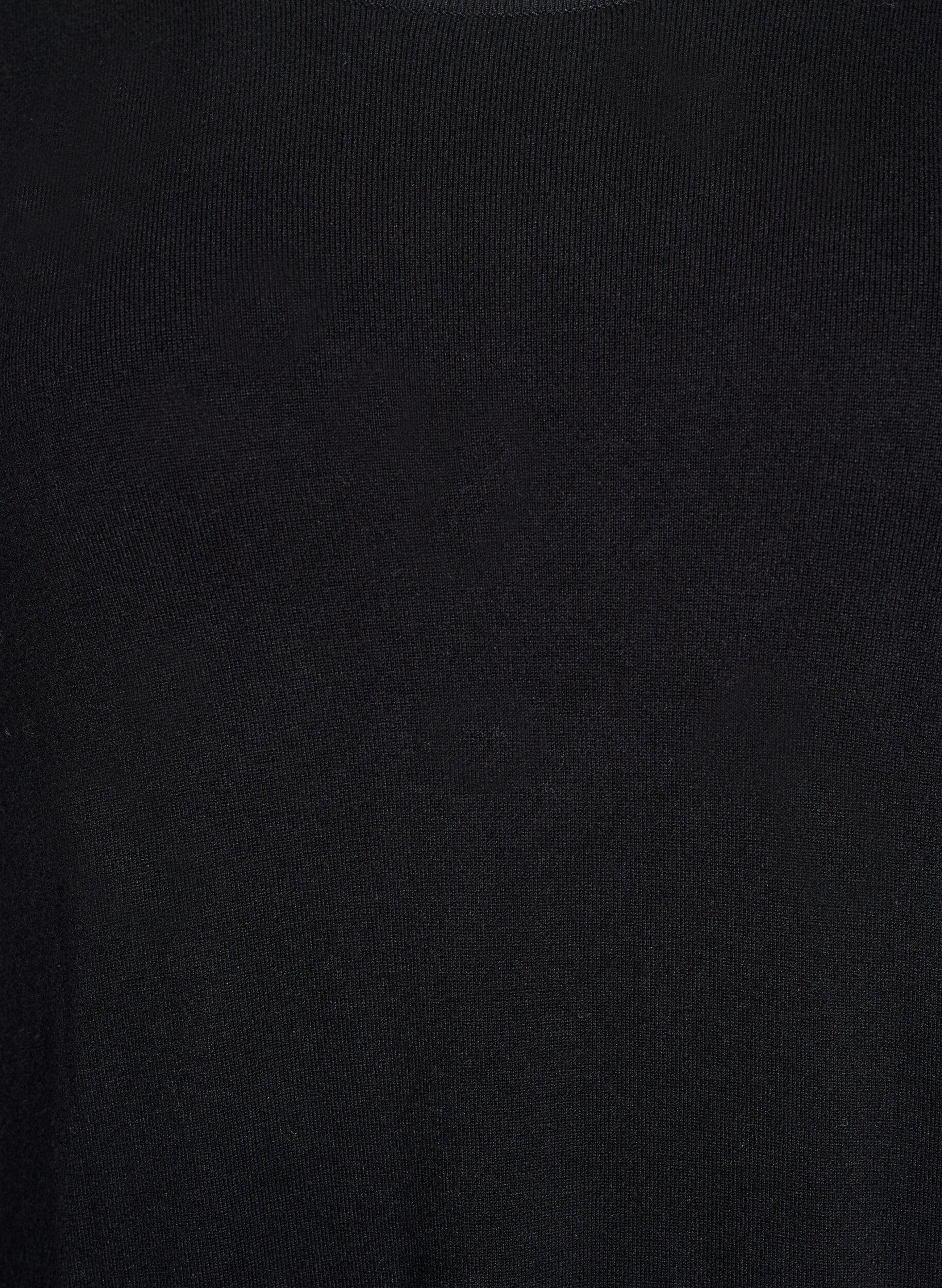 Zizzi Knielanges Strickkleid mit kurzen &Auml;rmeln., Schwarz, Packshot image number 2