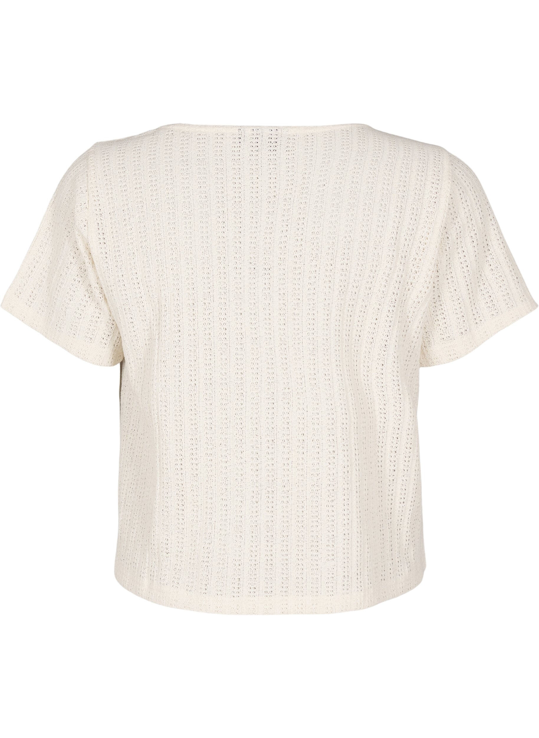 Zizzi Cardigan en jersey &agrave; manches courtes, Vanille, Packshot image number 1