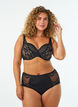 Hipster-Slip aus Spitze mit Crossover-Detail, Schwarz, Model image number 0