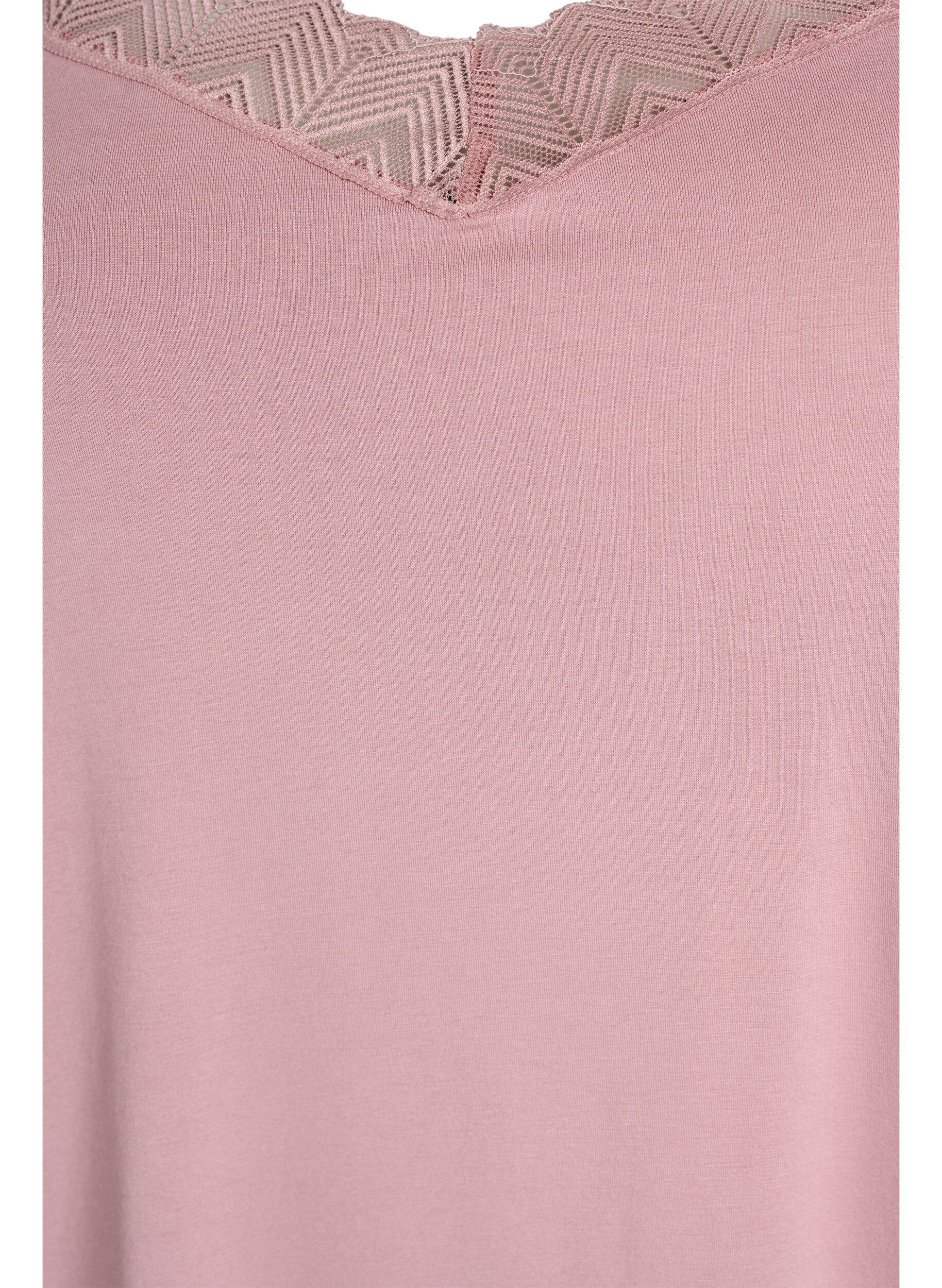 Zizzi Top avec d&eacute;tails en dentelle et bretelles spaghetti, 1342, Packshot image number 2