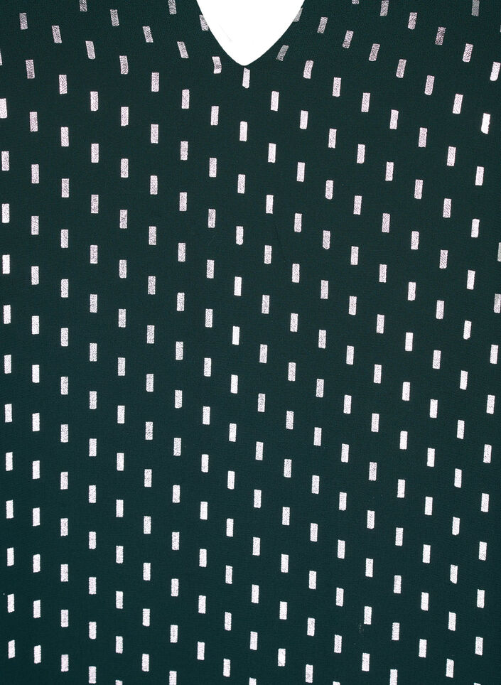 Langärmeliges Kleid mit Foliendruck, Scarab w. Silver, Packshot image number 2