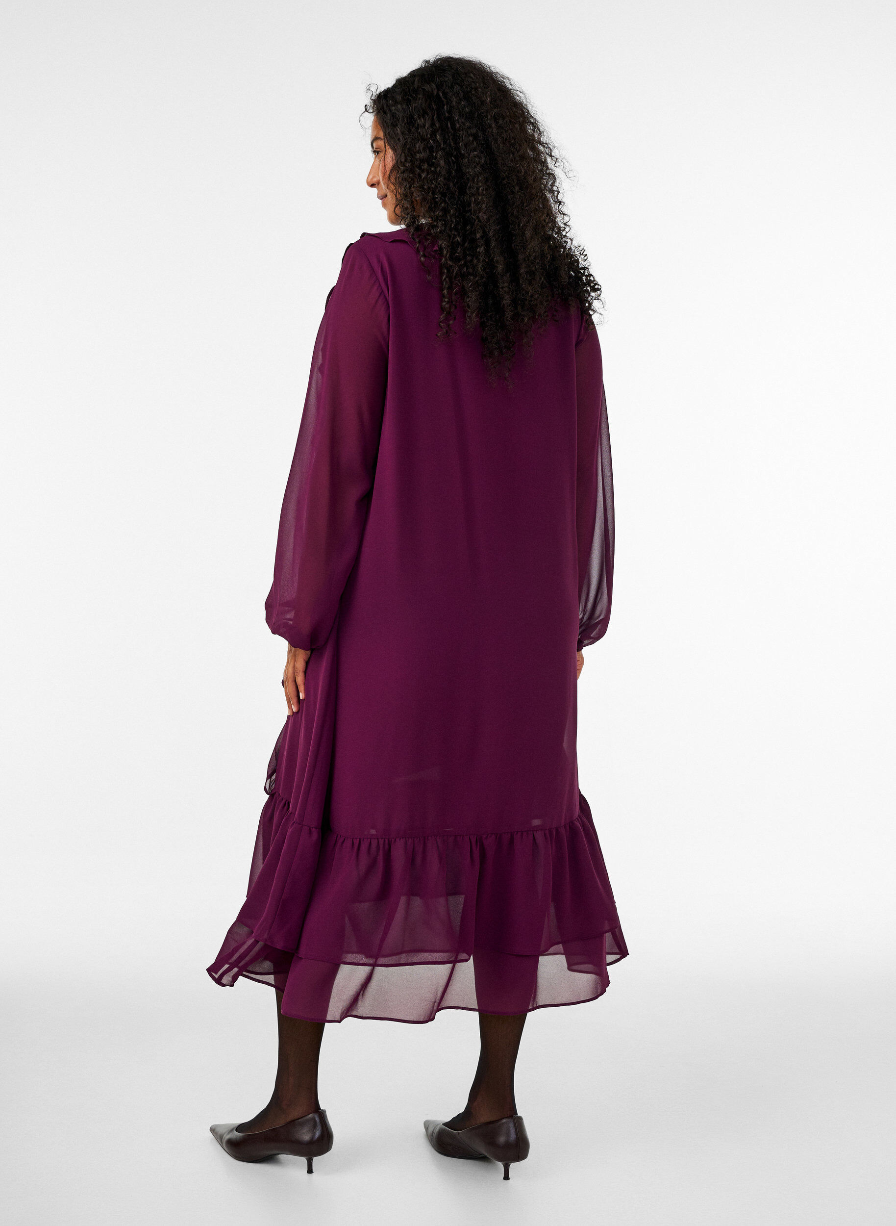ZizziPartykleid mit R&uuml;schendetails und V-Ausschnitt, Rot, Model image number 1