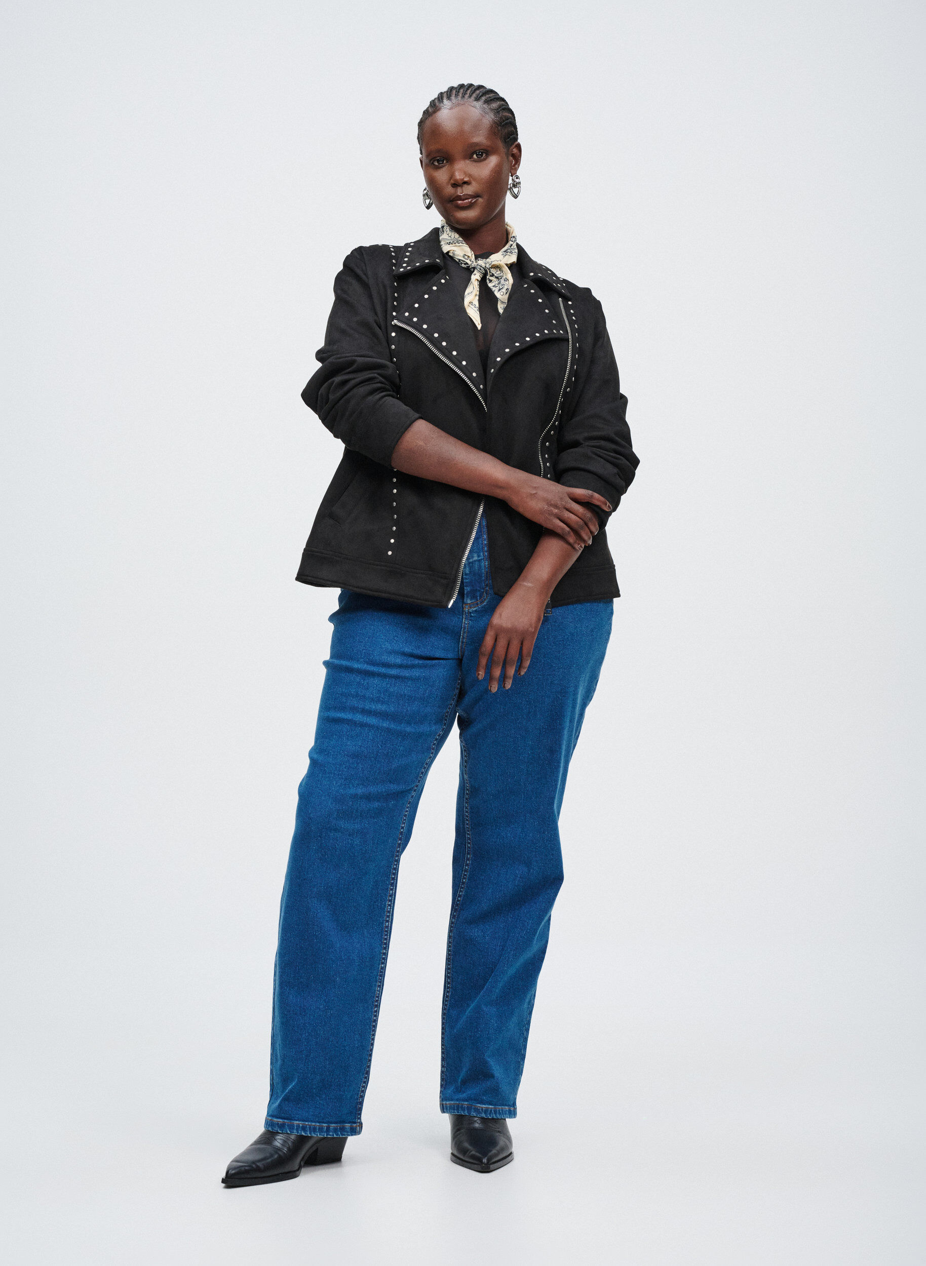 Zizzi Gemma Jeans mit hoher Taille in Regular Fit, Blau, Image image number 0