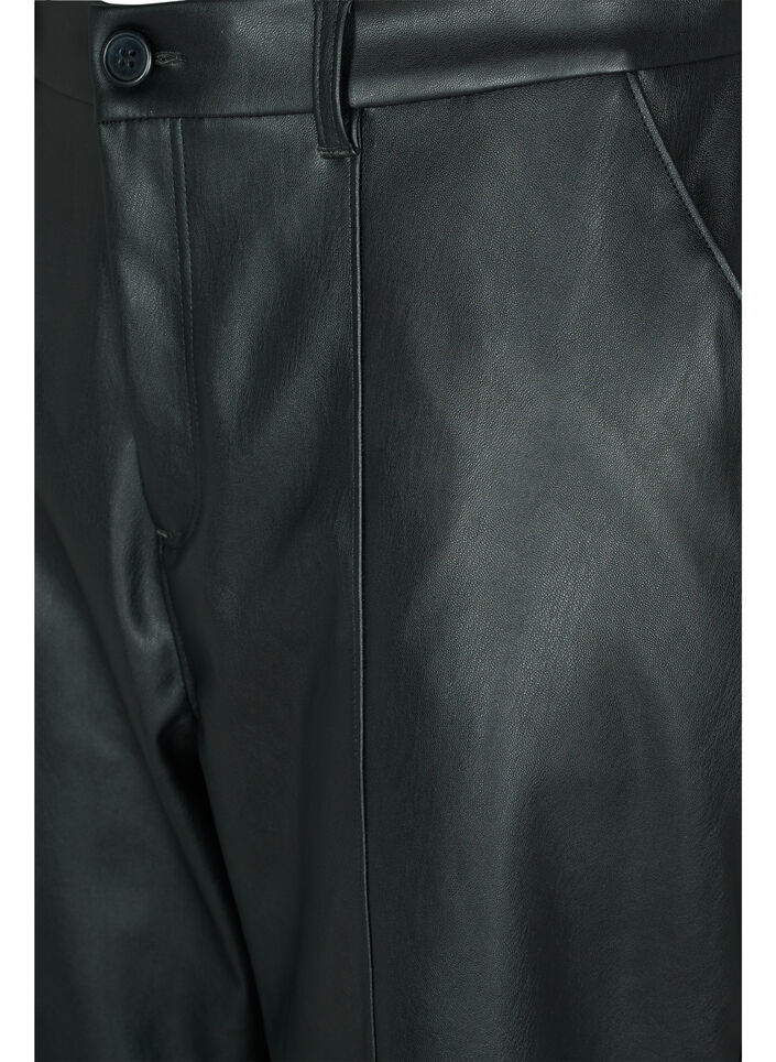 Pantalon en simili-cuir, Black, Packshot image number 2