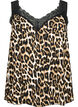 Top avec dentelle en viscose, Leopard, Packshot image number 0