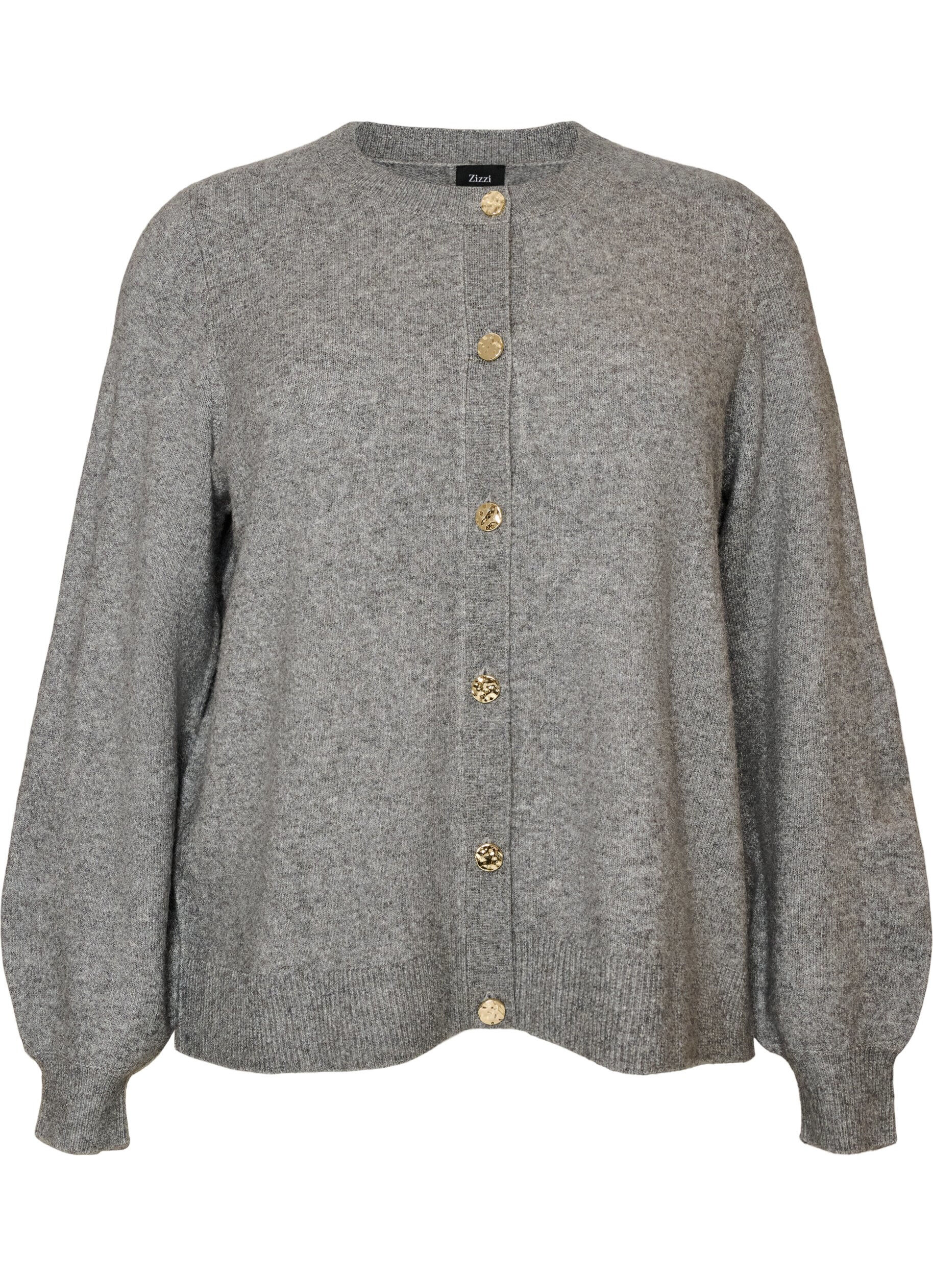 Strickjacke aus weichem Strick mit goldfarbenen Kn&ouml;pfen
