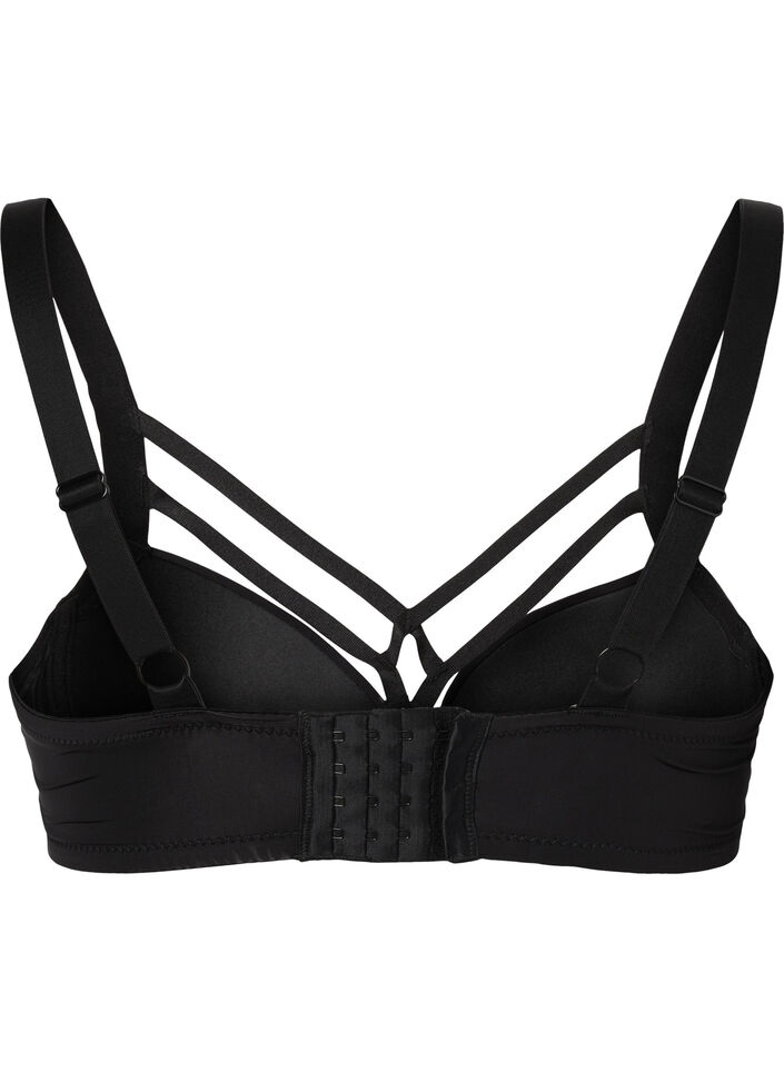 Soutien-gorge moulé avec détail de corde, Black, Packshot image number 1