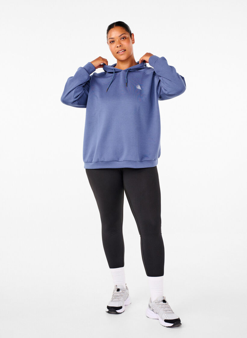 Sweat à capuche sport, Vintage Indigo, Model image number 2