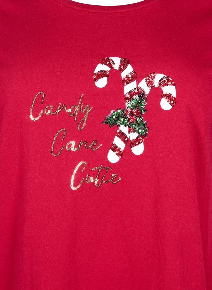 T-shirts de Noël en 100 % coton, Tango R.w.Candy Cane, Packshot image number 2