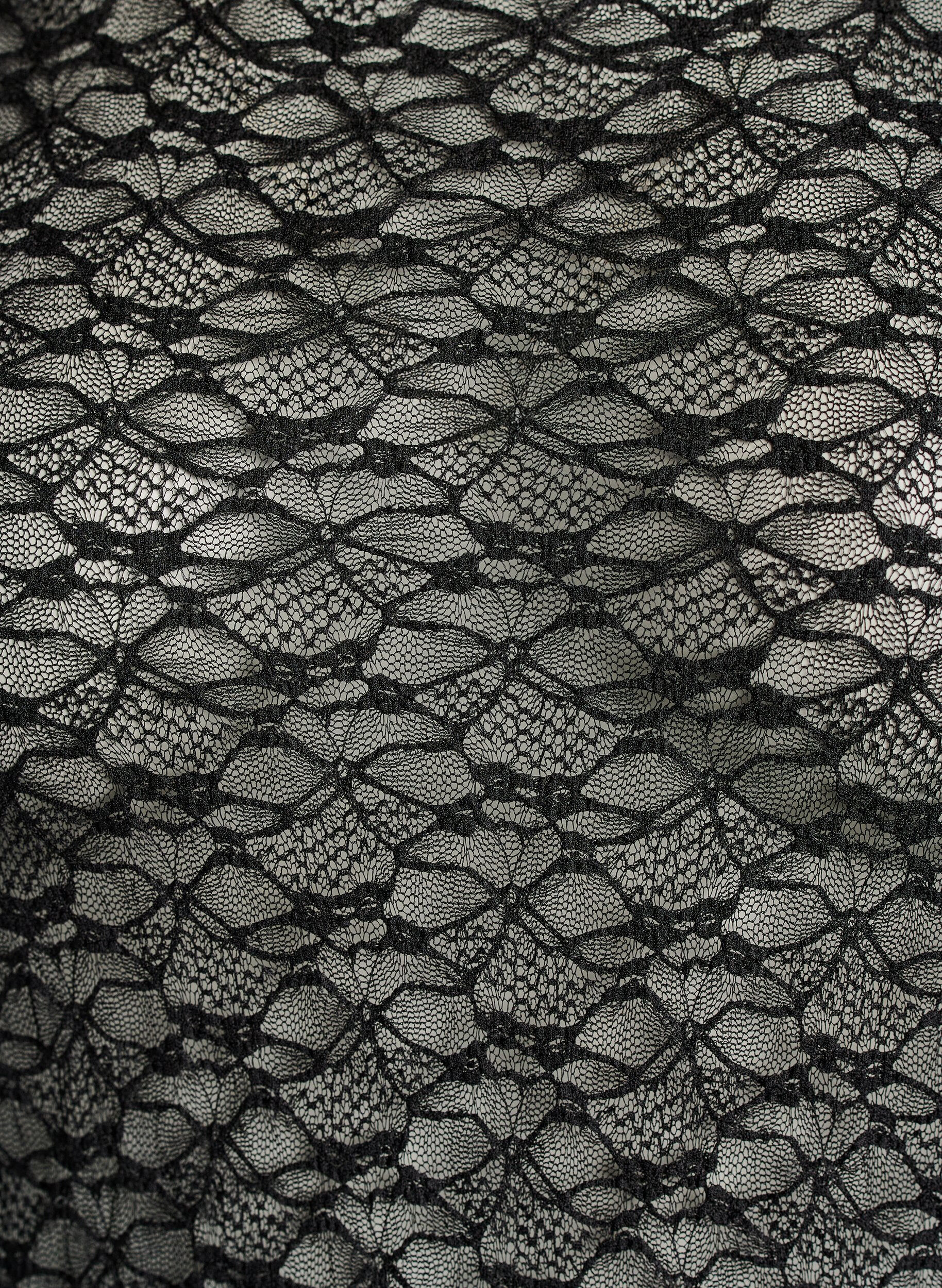 ZizziBlouse en dentelle transparente avec manches longues, Noir, Packshot image number 2