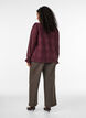 Pantalon droit &agrave; petits carreaux, Marron, Model image number 1