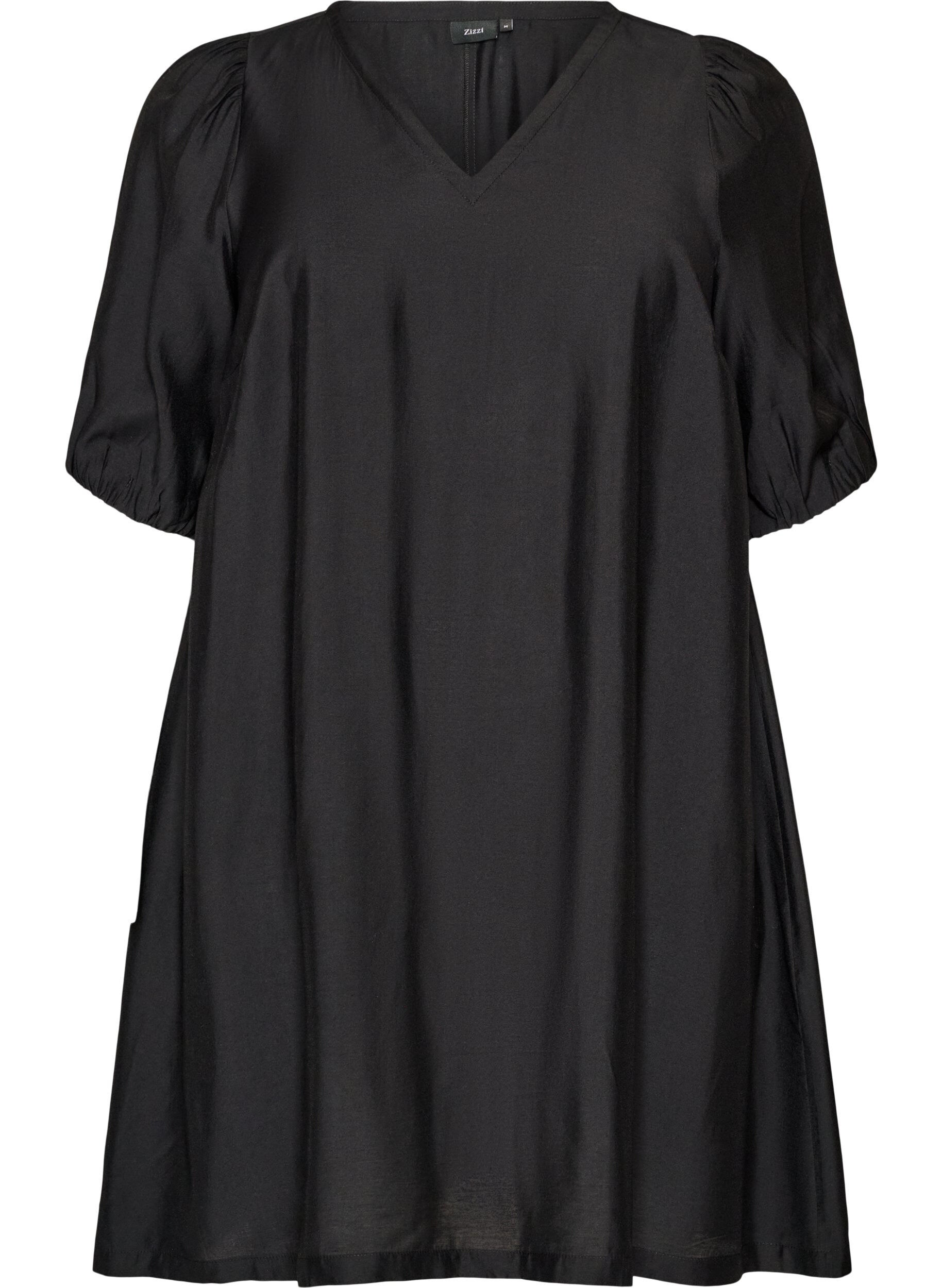 Kurzes A-Linien-Kleid mit V-Ausschnitt