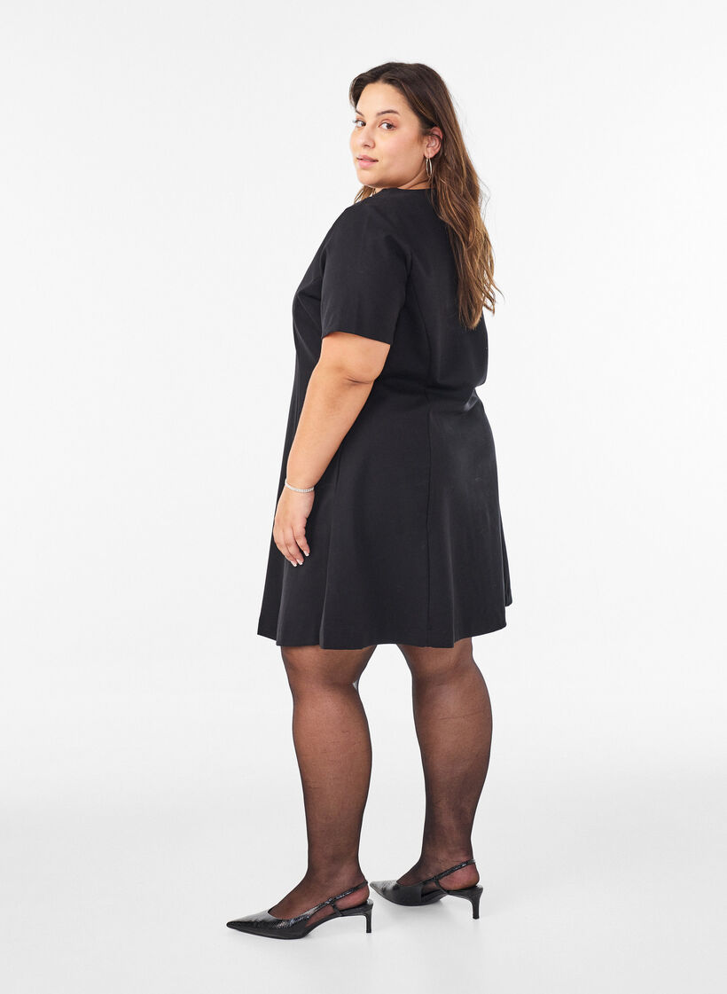 Kurzes A-Linien Kleid aus Jersey, 0199, Model image number 2