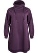 Kurzes Sweatshirtkleid mit Stehkragen und Taschen, Lila, Packshot image number 0
