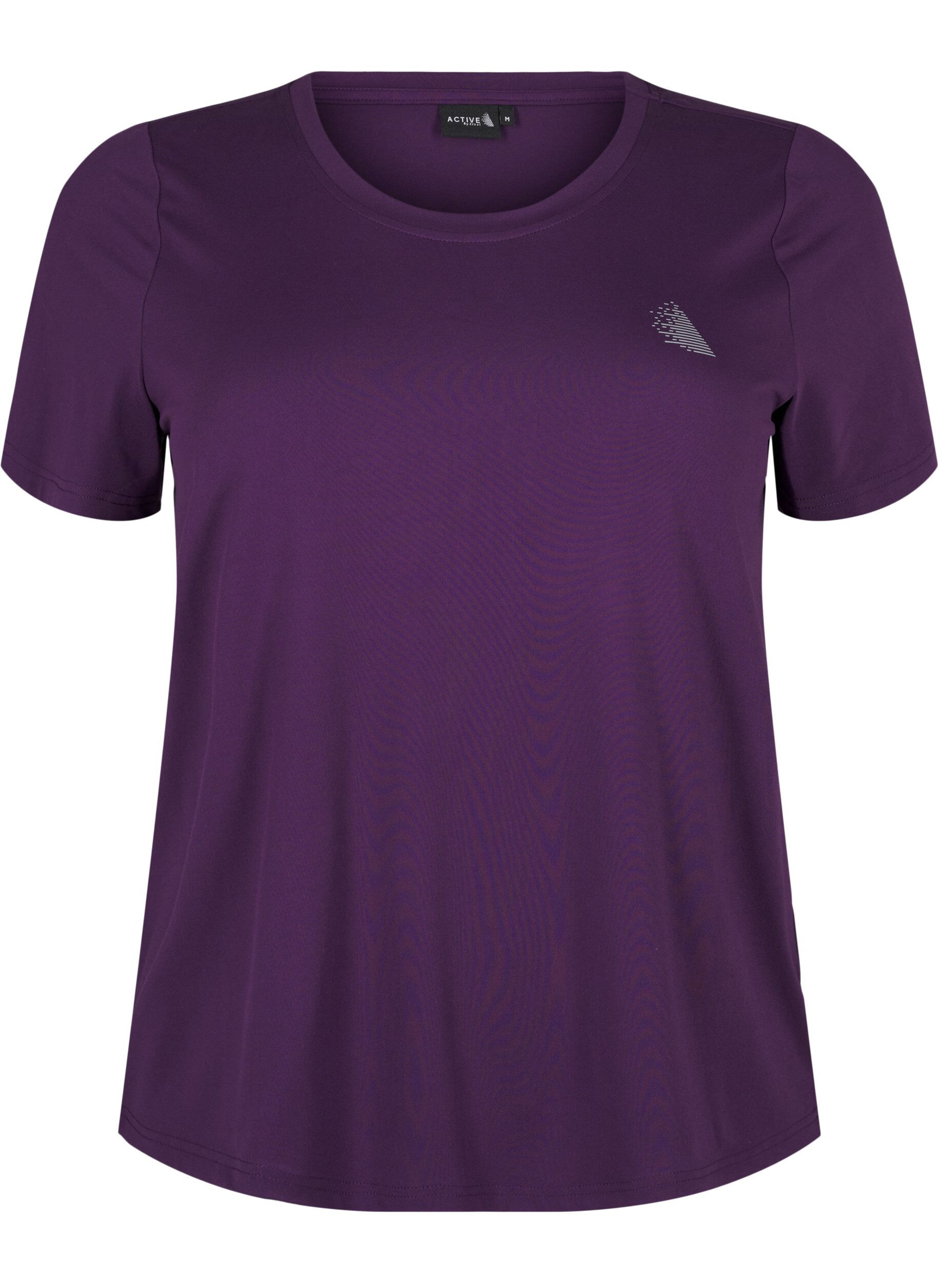 Zizzi Schmal geschnittenes Trainings-T-Shirt mit Rundhalsausschnitt, Purple Pennant, Packshot image number 0