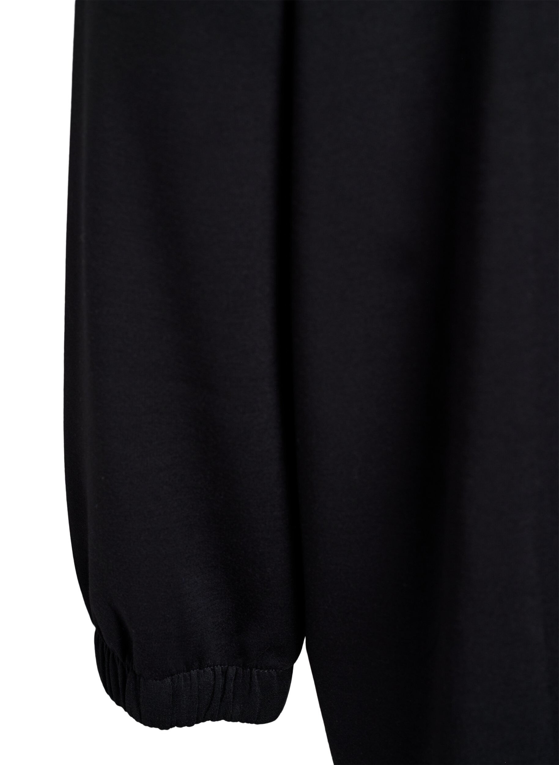 Zizzi Rollkragenkleid in A-Form, Schwarz, Packshot image number 3