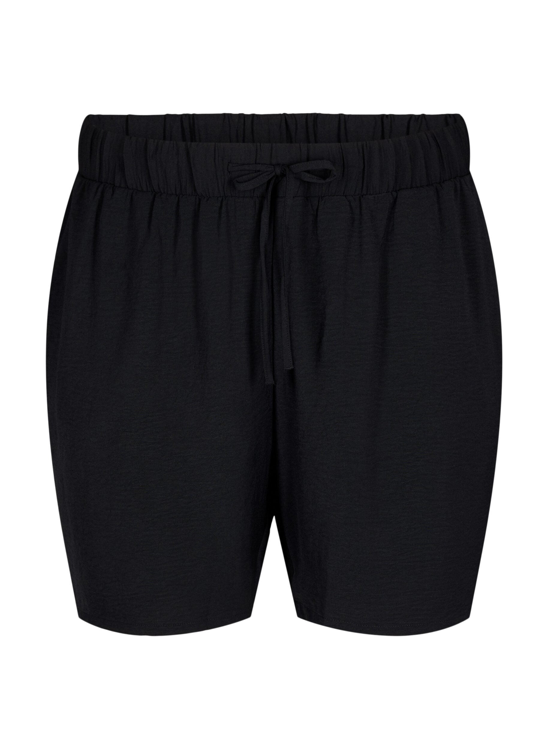 Zizzi Short avec poches et ceinture &eacute;lastique, Noir, Packshot image number 0