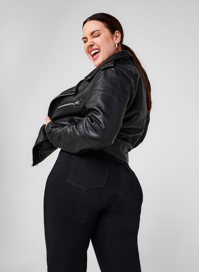 Jegging extensible taille haute, Black, Image image number 0