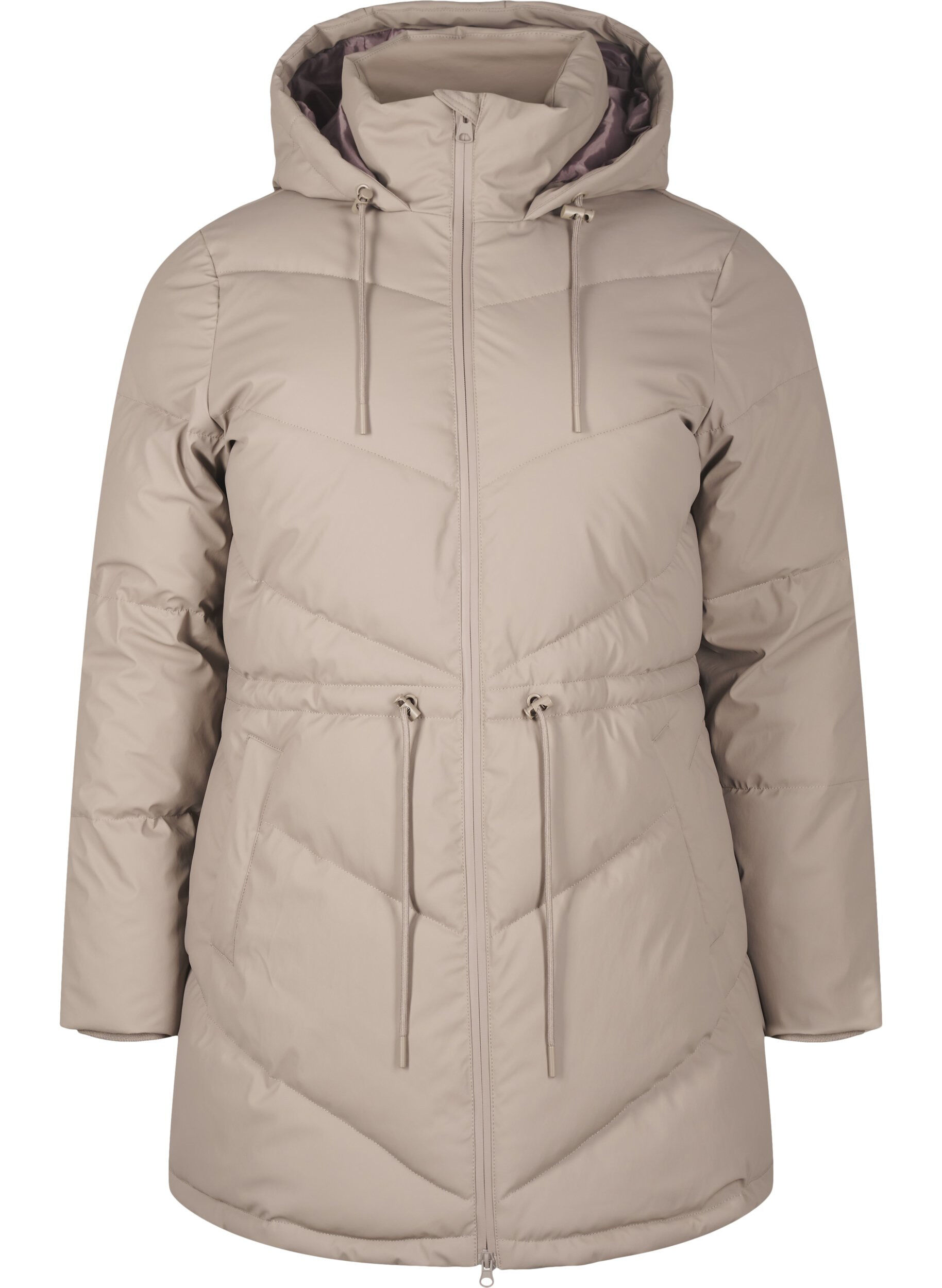 Zizzi Doudoune imperm&eacute;able avec capuche, Beige, Packshot image number 0