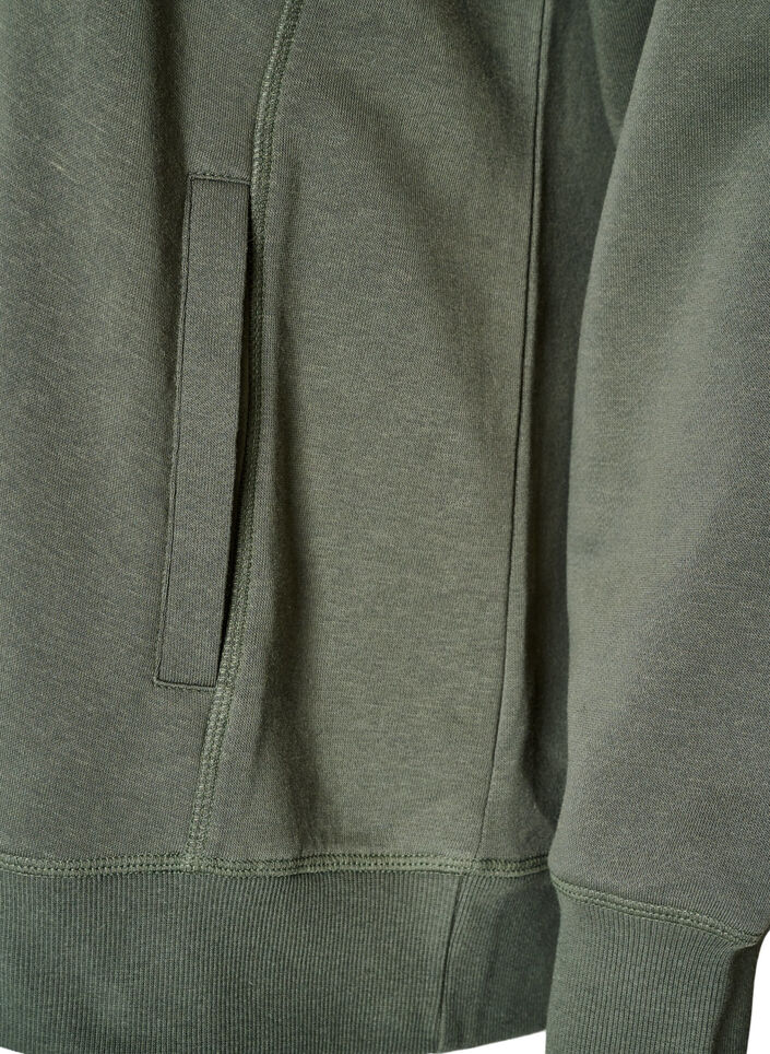 Sweatshirt mit Stehkragen und Taschen, Gr&uuml;n, Packshot image number 3