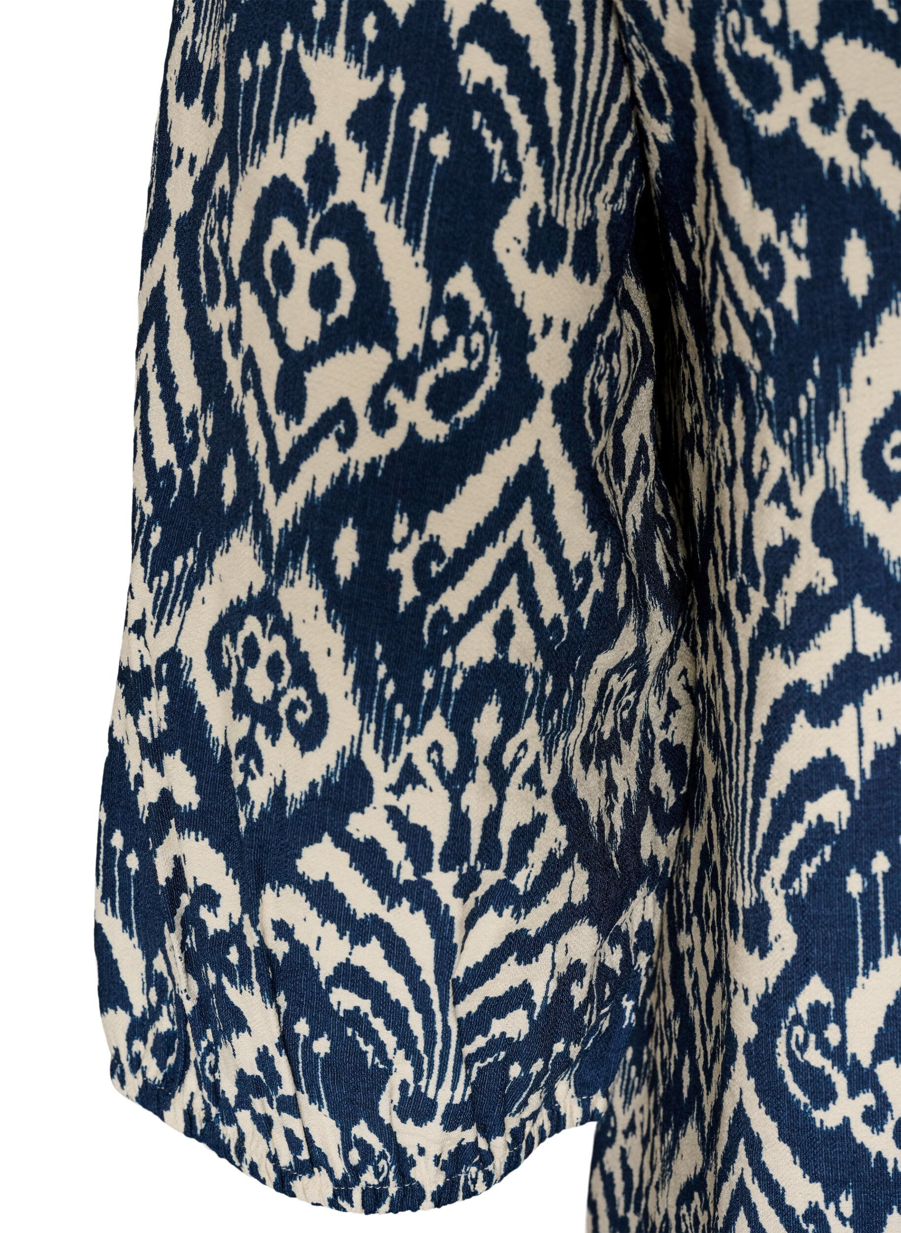 ZizziBlouse imprim&eacute;e en viscose avec manches 3/4, Bleu, Packshot image number 3