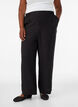 Pantalon en viscose avec taille &eacute;lastiqu&eacute;e et jambes droites, Noir, Model image number 2