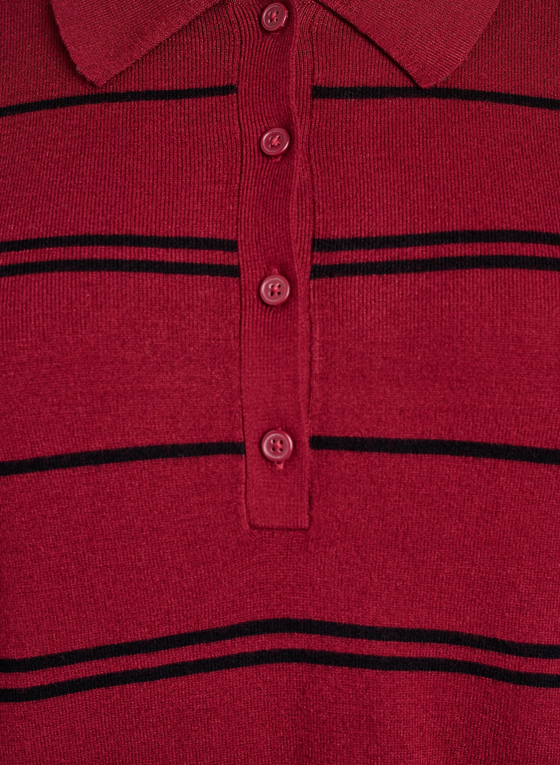 Zizzi Strickbluse mit Kragen, Rot, Packshot image number 2