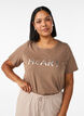 T-Shirt mit Print, Braun, Model image number 0