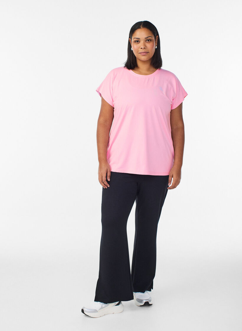 T-shirt de sport couleur unie, Rose, Model image number 1