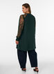 Tunique avec manches en dentelle transparente, Vert fonc&eacute;, Model image number 2