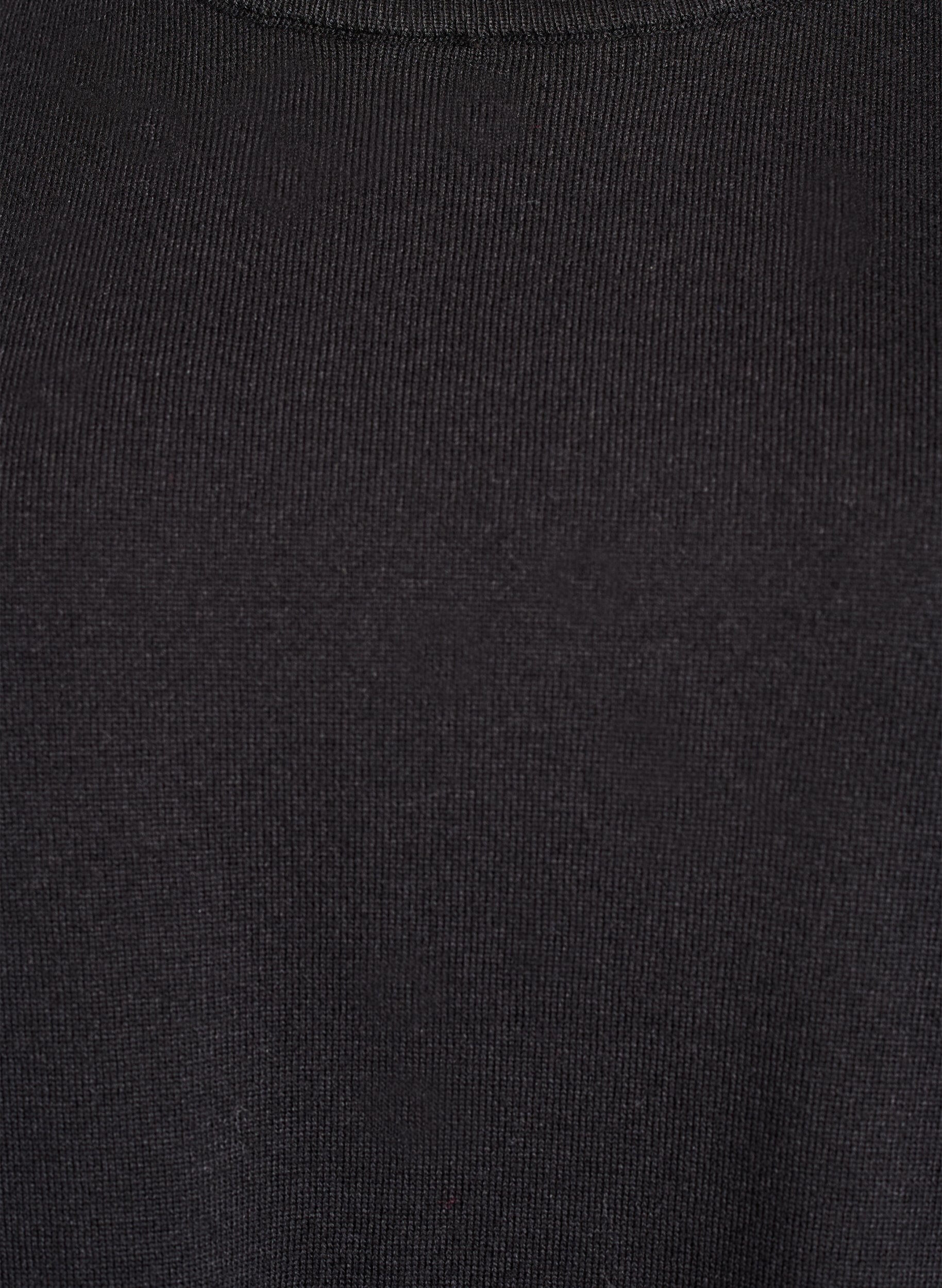 ZizziBlouse en fine maille &agrave; manches courtes, Noir, Packshot image number 2