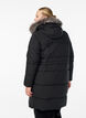 Parka déperlante avec col en fausse fourrure, Noir, Model image number 2