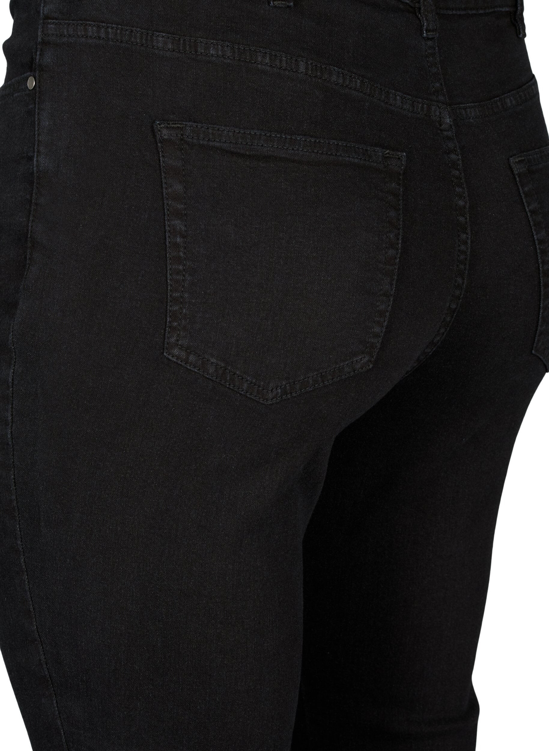 Zizzi Hohe Taille Amy Jeans mit super schlankem Schnitt, Black, Packshot image number 3