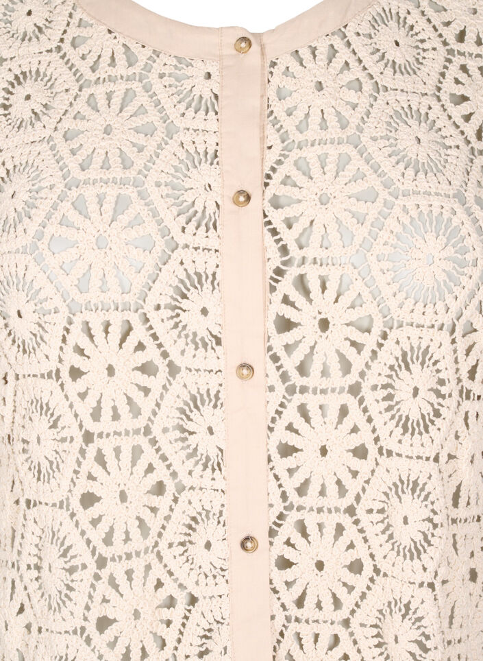 Cardigan court en crochet, Beige, Packshot image number 2