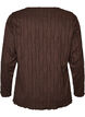 Blouse en jersey ondul&eacute;, Marron, Packshot image number 1