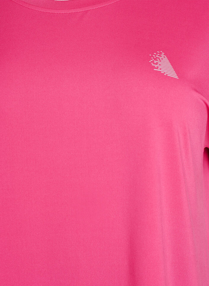 Einfarbiges Trainings-T-Shirt, Pink, Packshot image number 2