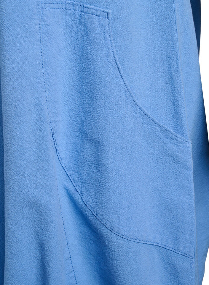 Robe en coton &agrave; manches courtes, Bleu Clair, Packshot image number 3